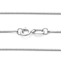 0.55 MM 14k Solid White Gold Thick Box Chain All Sizes 13" 15" 16" 18" 20" 22" - $94.04