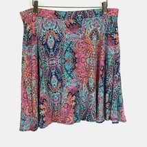 NWT Womens Size XL Cynthia Rowley Multicolor Abstract Floral Paisley Print Skirt - £20.03 GBP