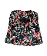Torrid Shirt Womens Plus 2 Black Pink Floral Satin Flowy SweetHeart Tube... - $312.66 MXN