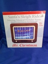 Mr Christmas Santa&#39;s Sleigh Ride Moving Musical Holiday Scene ~ 15 Songs Tv - £44.32 GBP