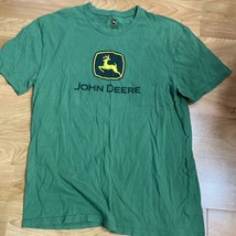 Nice John Deere Licensed Men&#39;s Green Trademark Logo T-Shirt size large - £9.38 GBP