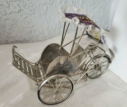 999 Fine Marked Silver Bicycle Rickshaw Carriage Bike Handmade Vietnam 2... - $65.44