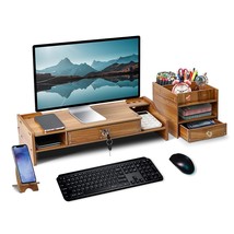 Monitor Stand,With Storage Compartment,Multifunctional Storage, Storage Drawer ( - £44.06 GBP