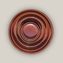 Ten Thousand Pots - Round Copper Red Ceramic Plant Saucer - Sizes 8&#39;&#39;-24&quot; - £20.28 GBP+