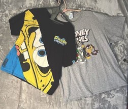 Graphic Tshirt Lot 2 Shirts Spongebob Looney Tunes Mens Size XL - £7.31 GBP