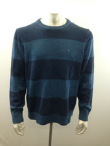 Tommy Hilfiger Men&#39;s Extra Large Two Tone Blue Long Sleeve Cotton Heavy Sweater - £9.28 GBP