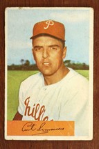 Vintage Baseball Card 1954 Bowman #79 Curt Simmons Pitcher Philadelphia Phillies - £9.15 GBP