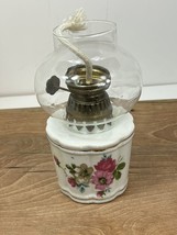 V Intage M Ini Kerosene Oil Lamp - Porcelain Roses No. Made Japan 5 .5” - £12.48 GBP