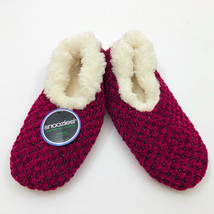 Snoozies Women&#39;s Rich &amp; Fabulous Wine Color Slippers Medium 7/8 - £10.32 GBP