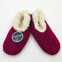 Snoozies Women&#39;s Rich &amp; Fabulous Wine Color Slippers Medium 7/8 - £10.28 GBP