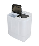 White Compact Portable Washer &amp; Dryer With Mini Washing Machine And Spin... - £128.99 GBP