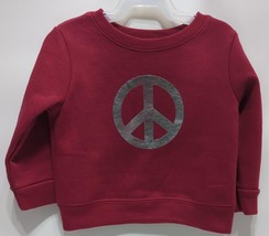 Garanimals Baby Girls&#39; Long Sleeve Graphic Fleece Top, Red Size 6-9M - $12.86