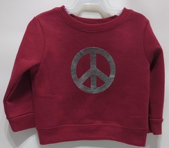 Garanimals Baby Girls&#39; Long Sleeve Graphic Fleece Top, Red Size 6-9M - £10.11 GBP