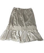 Vintage Body Lites JCPenney Half Slip Ivory Sz M Ruffled Bottom Nylon Skirt - $21.88