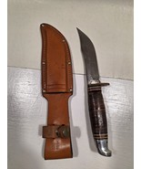 VTG Knife Western L36 Boulder Colorado W/ Sheath Fixed Blade Hunting Made In USA - $59.39