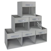 Storage Cubes, 6 Pack Cube Storage Bin, Foldable Storage Cubes With Wind... - £28.23 GBP