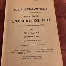 I. Stravinsky, Suite From L’oiseau De Fu For Orchestra, 1920 Ed.England. - £36.81 GBP