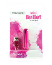 Mini Bullet Rechargeable Bullet - 9 Functions Pink - £31.00 GBP