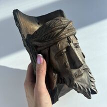 Antique Vintage Religion Hand Carved Wooden Figure Head Jesus Christ Gift - $340.00