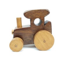 Vintage Wooden Heirloom Toy Tractor Train Handmade Pull Baby Room Decor Gift - £22.41 GBP