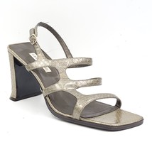 Ann Marino Women Slingback Sandals Size US 10M Gray Snake Print Leather - £4.69 GBP