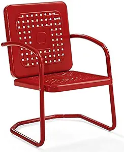 Crosley Furniture CO1025-RE Bates 2-Piece Retro Metal Outdoor Arm Chair ... - £405.36 GBP