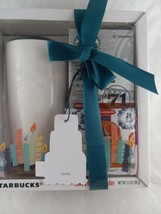 STARBUCKS Ceramic Travel Mug Tumbler Pikes Place Coffee Birthday Gift Pa... - £20.09 GBP