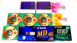 5 New Blank MD Minidiscs Lot plus 6 used - £29.80 GBP