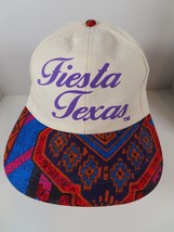 Vintage Fiesta Texas San Antonio NOS Print Brim Hat Cap Snapback VERY RARE - £23.34 GBP