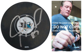 Jeremy Roenick signed San Jose Sharks logo Hockey Puck proof COA autogra... - £85.55 GBP