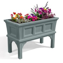 Green Rectangular Raised Garden Bed Planter Box with 3 Removeable Trays - £240.84 GBP