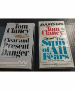 Tom Clancy The Sum of All Fears &amp; Clear And Present Danger Cassette Lof ... - $222.40 MXN
