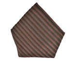 ARMANI COLLEZIONI Mens Pocket Square Striped Classic Brown Size 13&quot; X 13... - $29.09