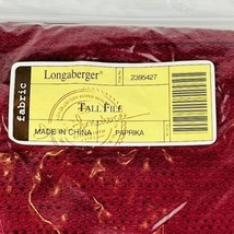 Longaberger Sort Store Tall File Basket Fabric Liner 2395427 Paprika NEW... - $9.74