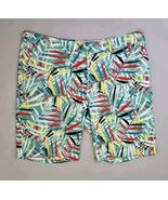 LoudMouth Shorts Mens 42 Green Golf Floral Palm Hawaiian AOP 11" Preppy ... - $31.20