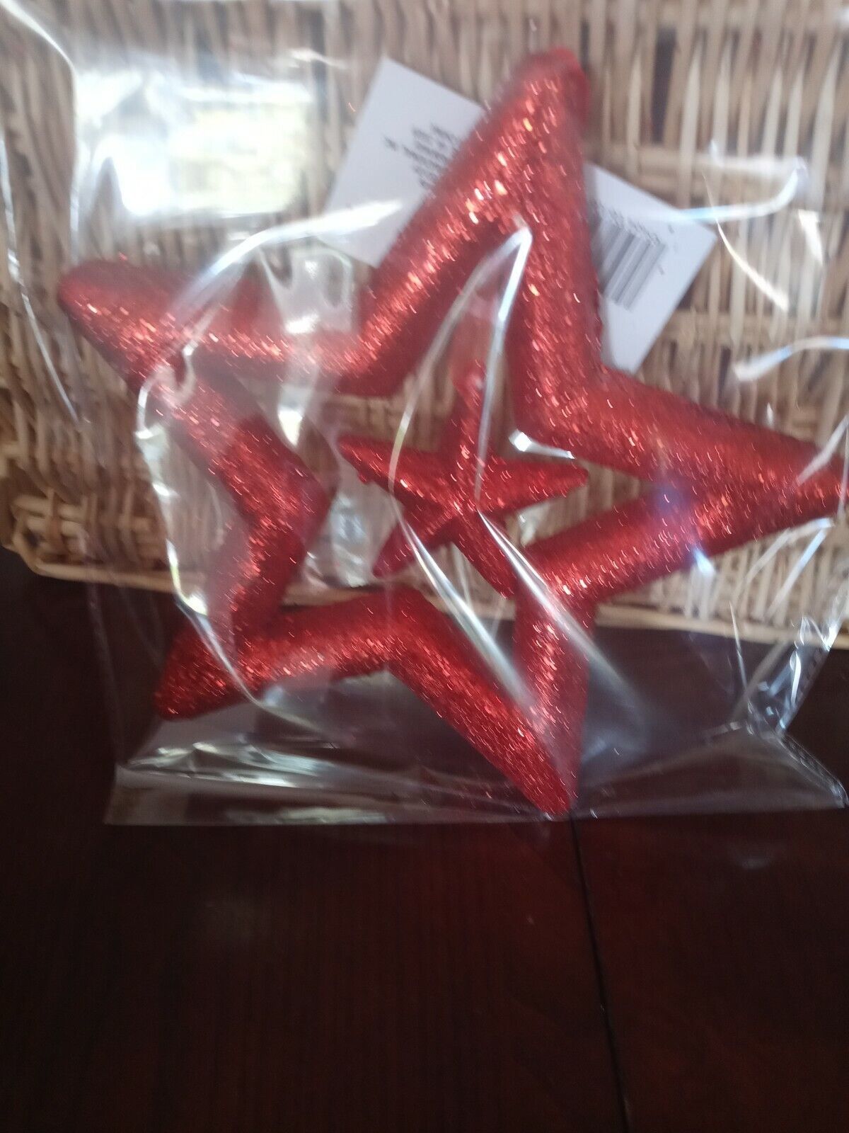 Red Glitter Star For Christmas - $10.00