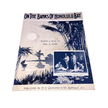 H. C. Weasner &amp; Co “On The Banks Of Honolulu Bay” Vintage Sheet Music - $4.87