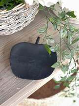 East of India Rustic Wooden Carved Apple Bowl - Black - $370.00 MXN