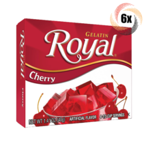 6x Packs Royal Cherry Flavor Fat Free Gelatin | 4 Servings Per Pack | 1.4oz - £12.55 GBP