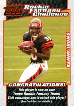 Kenny Irons 2007 Topps Rookie Fantasy Challenge #19 ROOKIE RC - £1.40 GBP