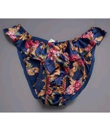 Vintage 80s Flutter Gold Crown Rose Hi-Cut Lingerie Panties 6M - $198.00