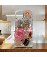 Handmade Sparkle Pearl Rhinestone Clear Case For Samsung S 20 21 22 23 2... - $726.96 MXN