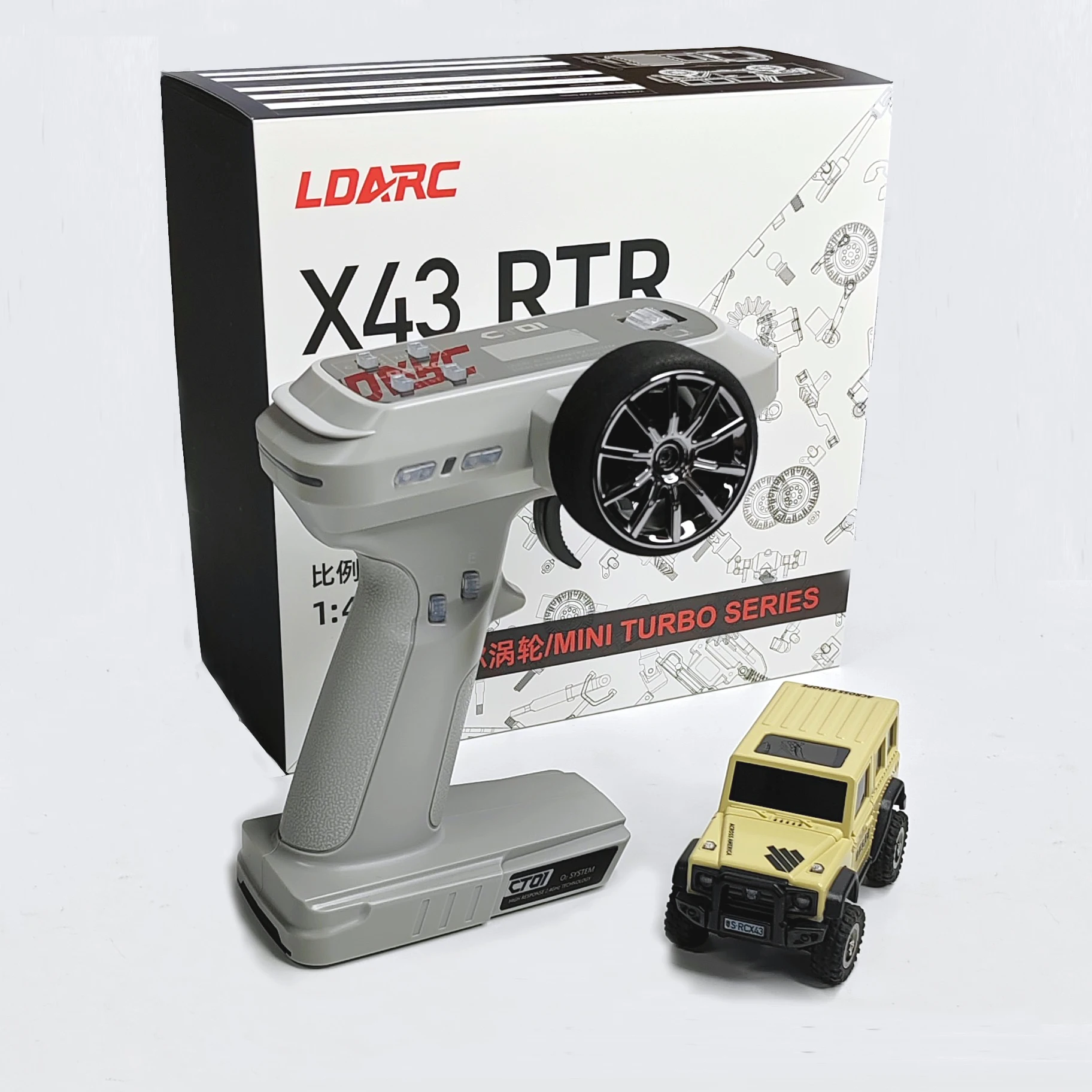 LDARC X43 RTR/BNR 1/43 Crawler turbo RC car 4WD Remote control mini climbing - £141.25 GBP+