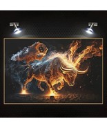 Bitcoin Bull Stretch Canvas Painting BTC Cryptocurrency Bull Market Moti... - $8.91+