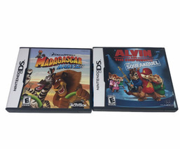 Lot of 2 Nintendo DS Games Alvin And The Chipmunks The Squeakquel Madaga... - $15.52