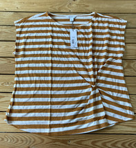 liz claiborne NWT $37 women’s stripe t shirt size XL ginger R2 - £12.55 GBP