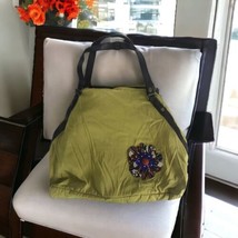 Mycra Pac Tour Large Travel Bag Green Embroidered Flower Zipper Overnigh... - £15.32 GBP