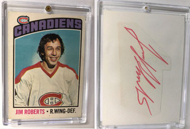 Jim Roberts Canadiens Vintage Paper Cut Card + Autograph Deceased - £10.27 GBP