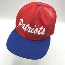 Vintage New England Patriots Football New Era Mesh Snapback Hat Cap USA Made NFL - £19.54 GBP