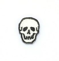 Skeleton Ghostface Mask Iron On Patch Skull 2x3 cm Embroidered Horror Symbol - £12.07 GBP